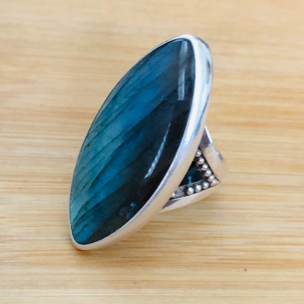 $67 Sajen Designer Estate Ring Sterling Silver Open Shank Marked SAJEN 925 ID - Picture 9 of 12